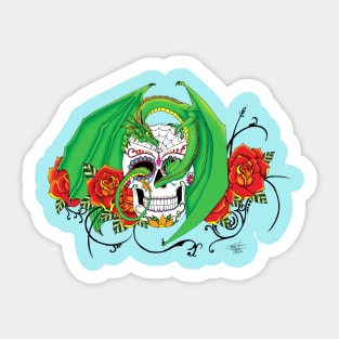 Sugar Skull Dragon Sticker